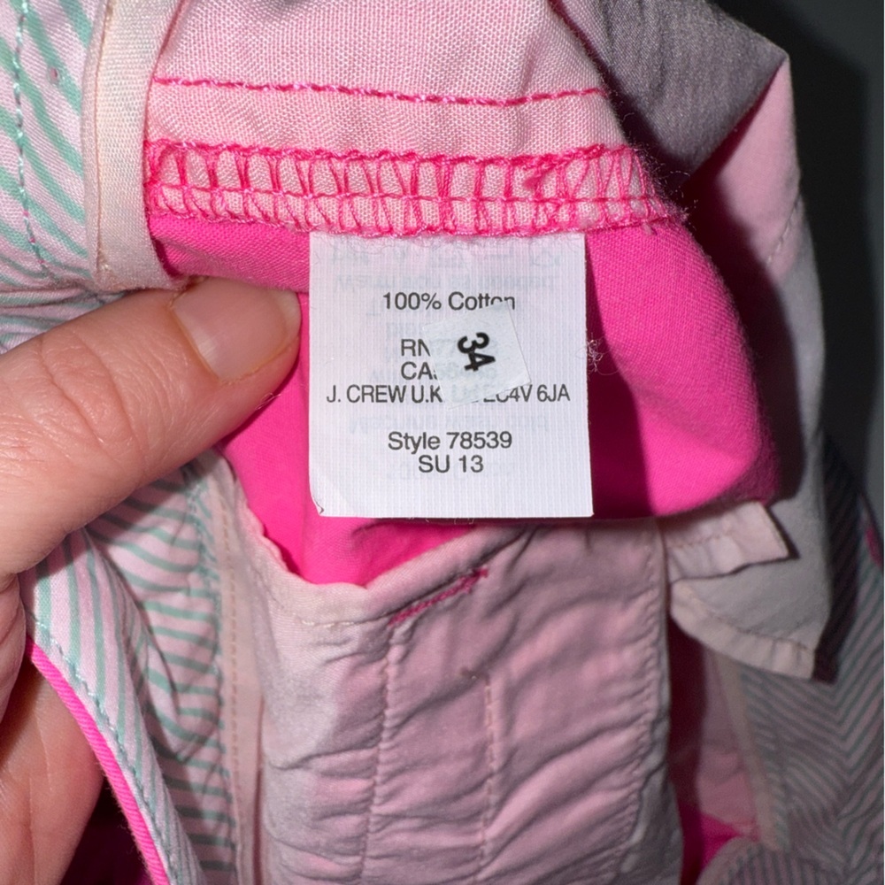 J. Crew 7" Chino Shorts Size 14 Wildflower Pink Deadstock Preppy Summer - Picture 6 of 12